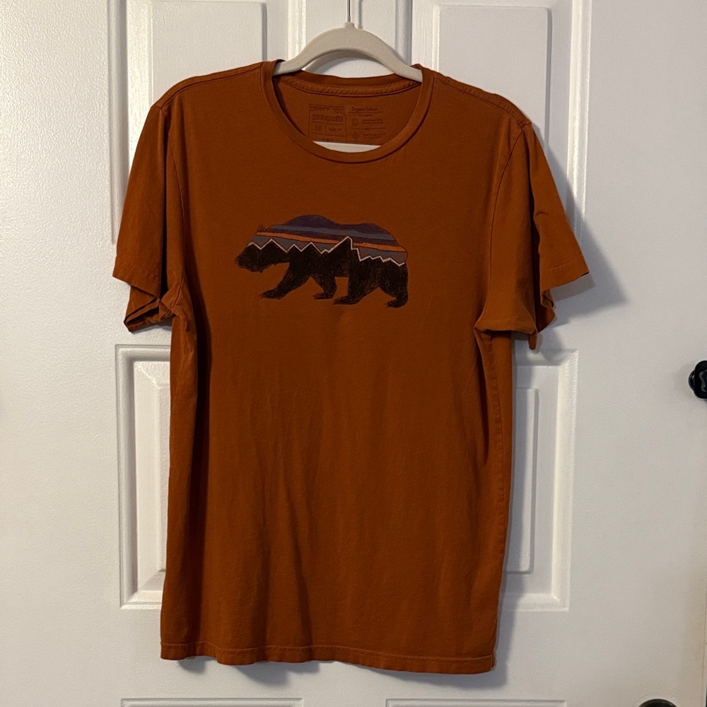 Patagonia Fitz Roy organic cotton bear tee slim fit medium
